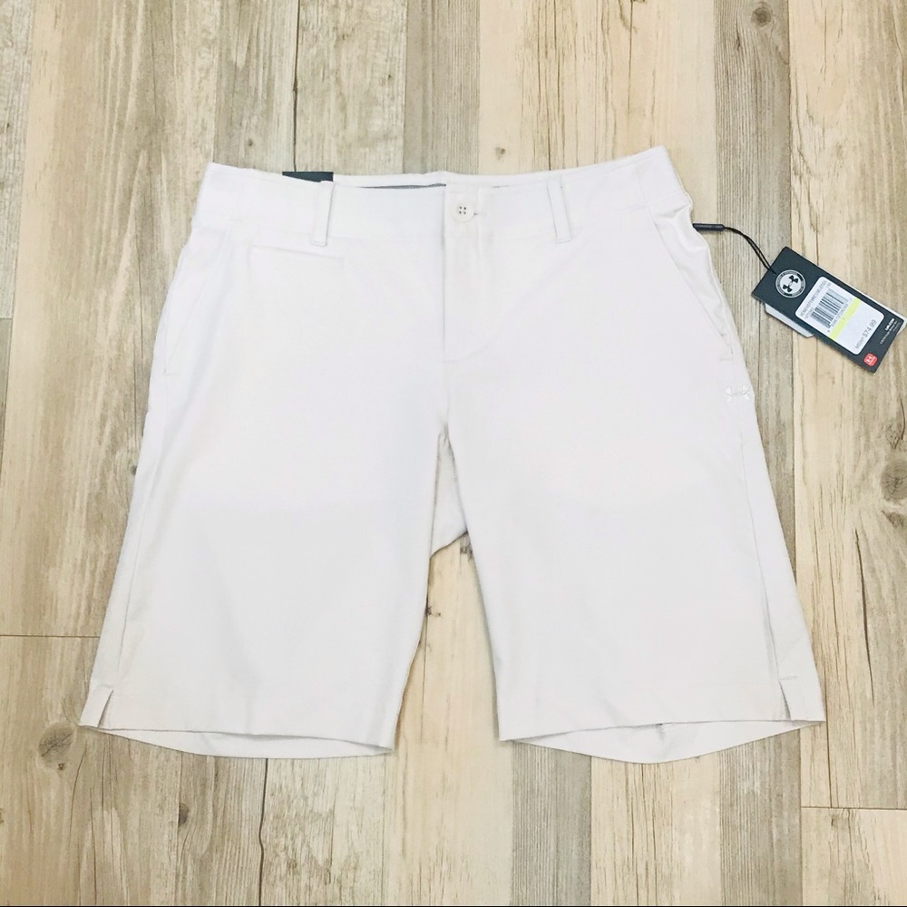 NWT UNDER ARMOUR size 4 GOLF SHORTS vanilla khaki - Picture 6 of 15